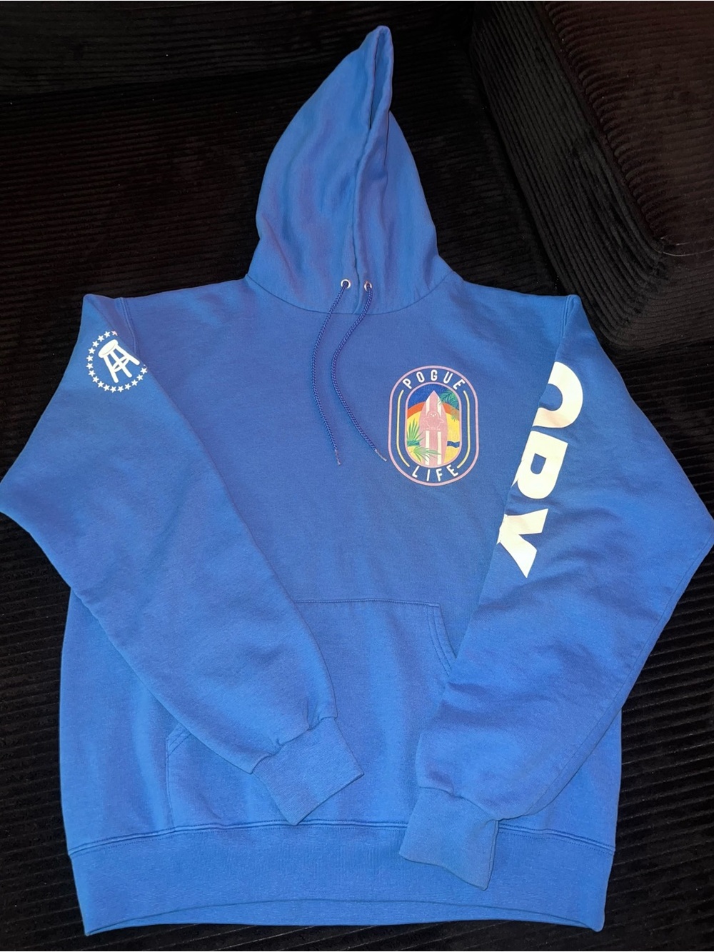Men's Blue Pullover Hoodie